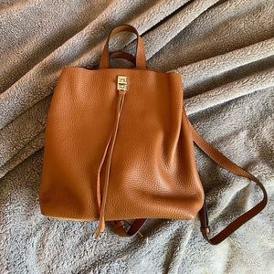 Rebecca Minkoff Mid Leather Darren backpack in the color “cedar”